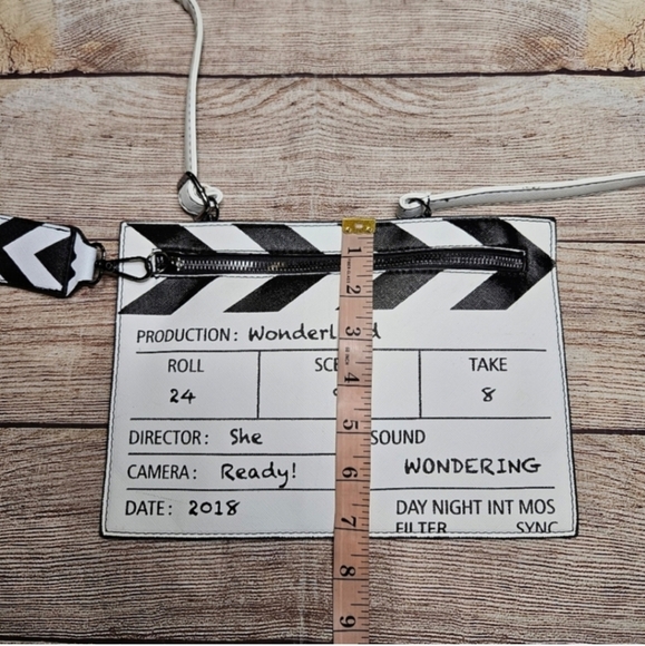 Movie Table Clapper Board Shoulder Bag Scene Film Zipper Handbag clutch Bag - Picture 6 of 8
